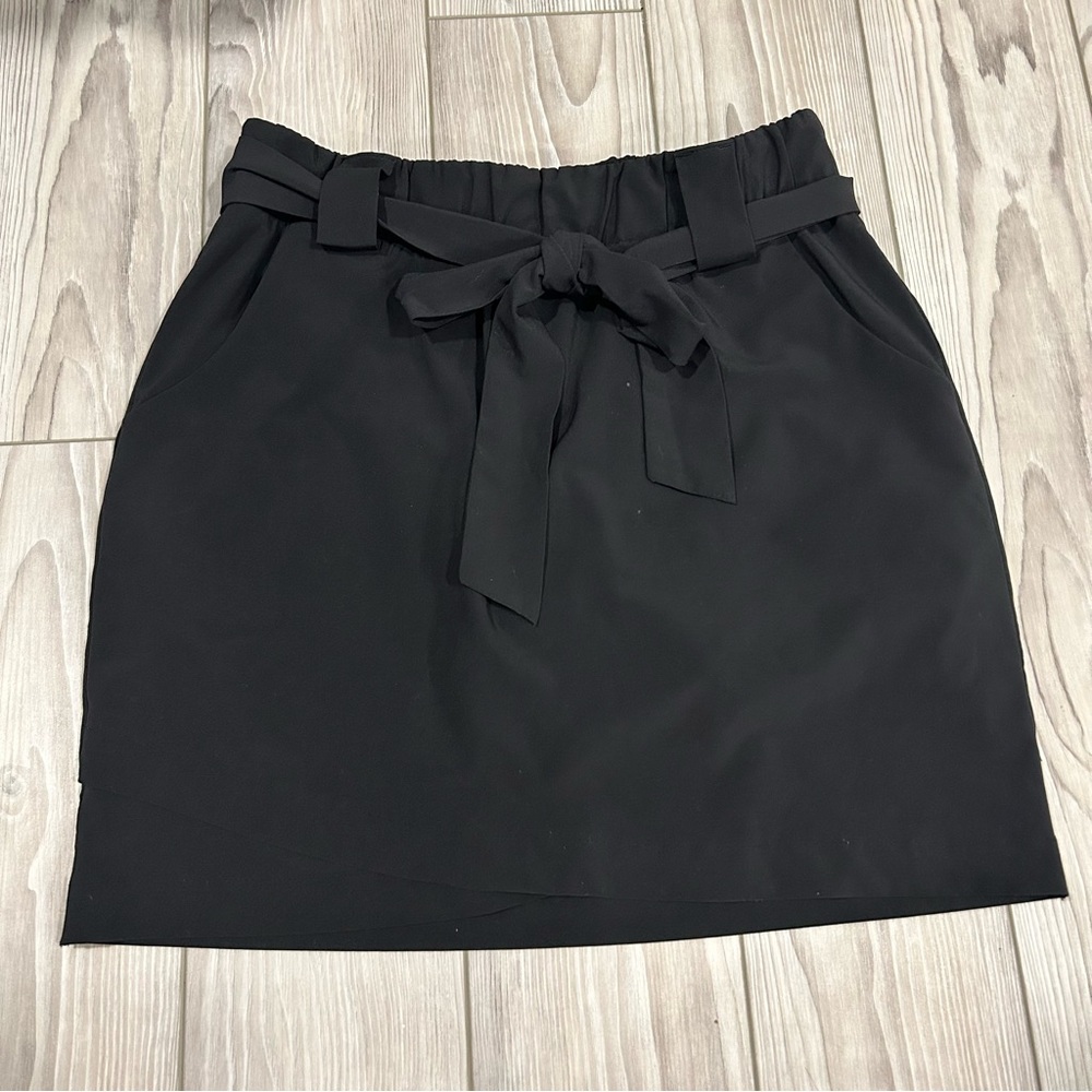 Athleta Tie Front Belted Skort Black Size XS